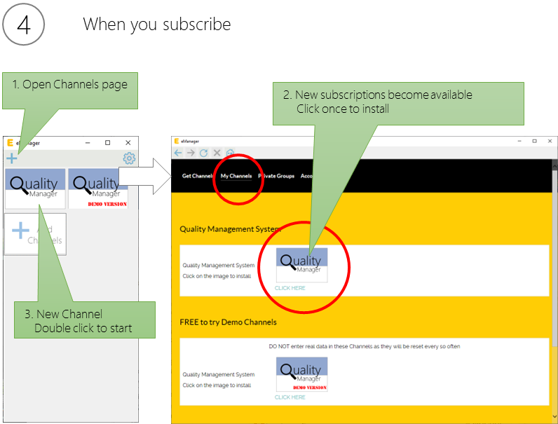 4 installation get subscription channels